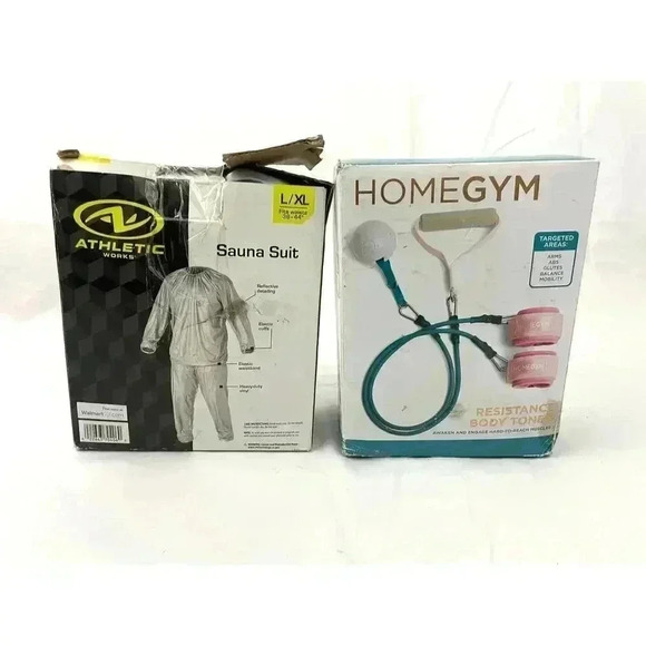 2 PC Workout Home Resistance Body Toner Sauna Suit L/XL NEW - Picture 1 of 7